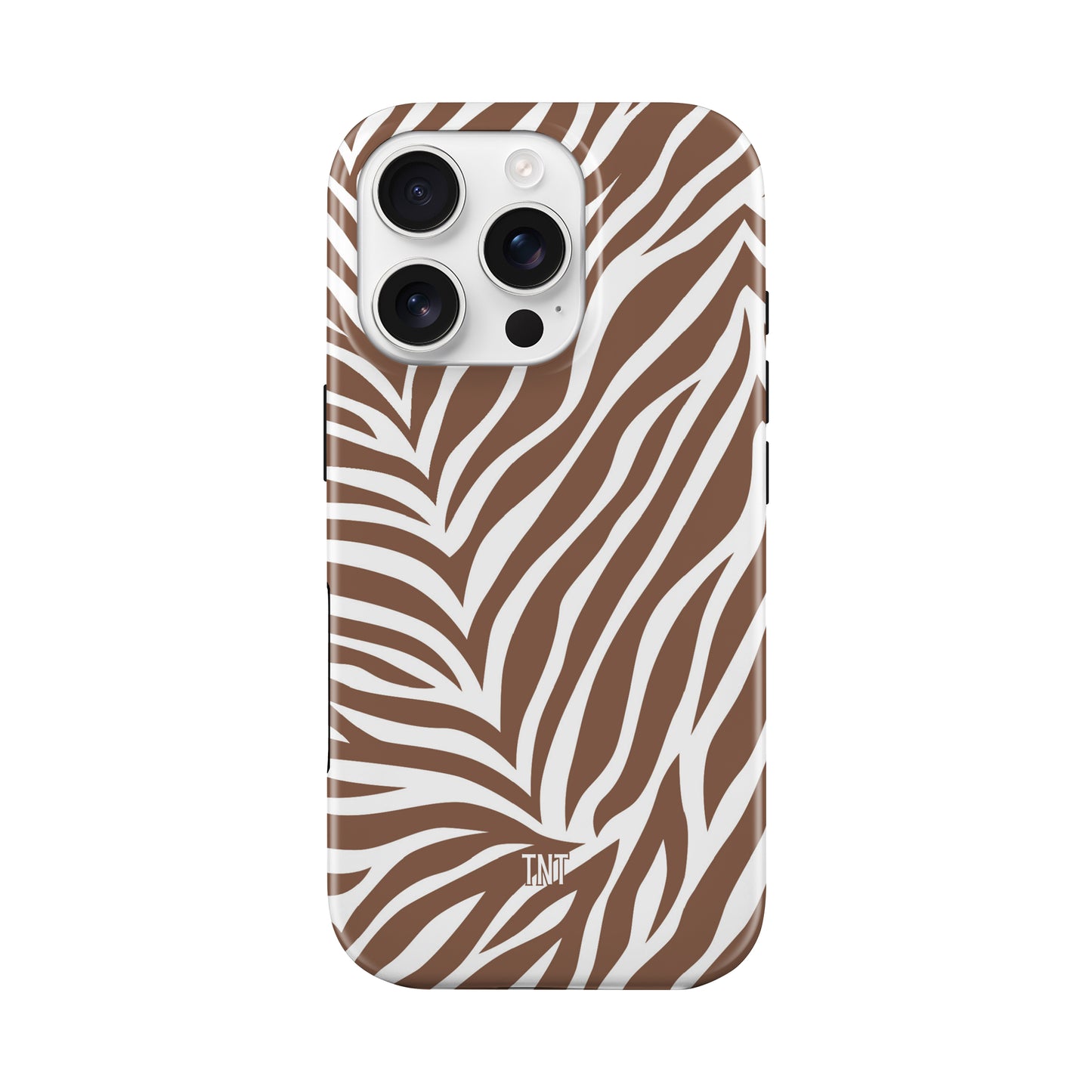 Brown Zebra Print Boho Tough Magsafe Phone Case