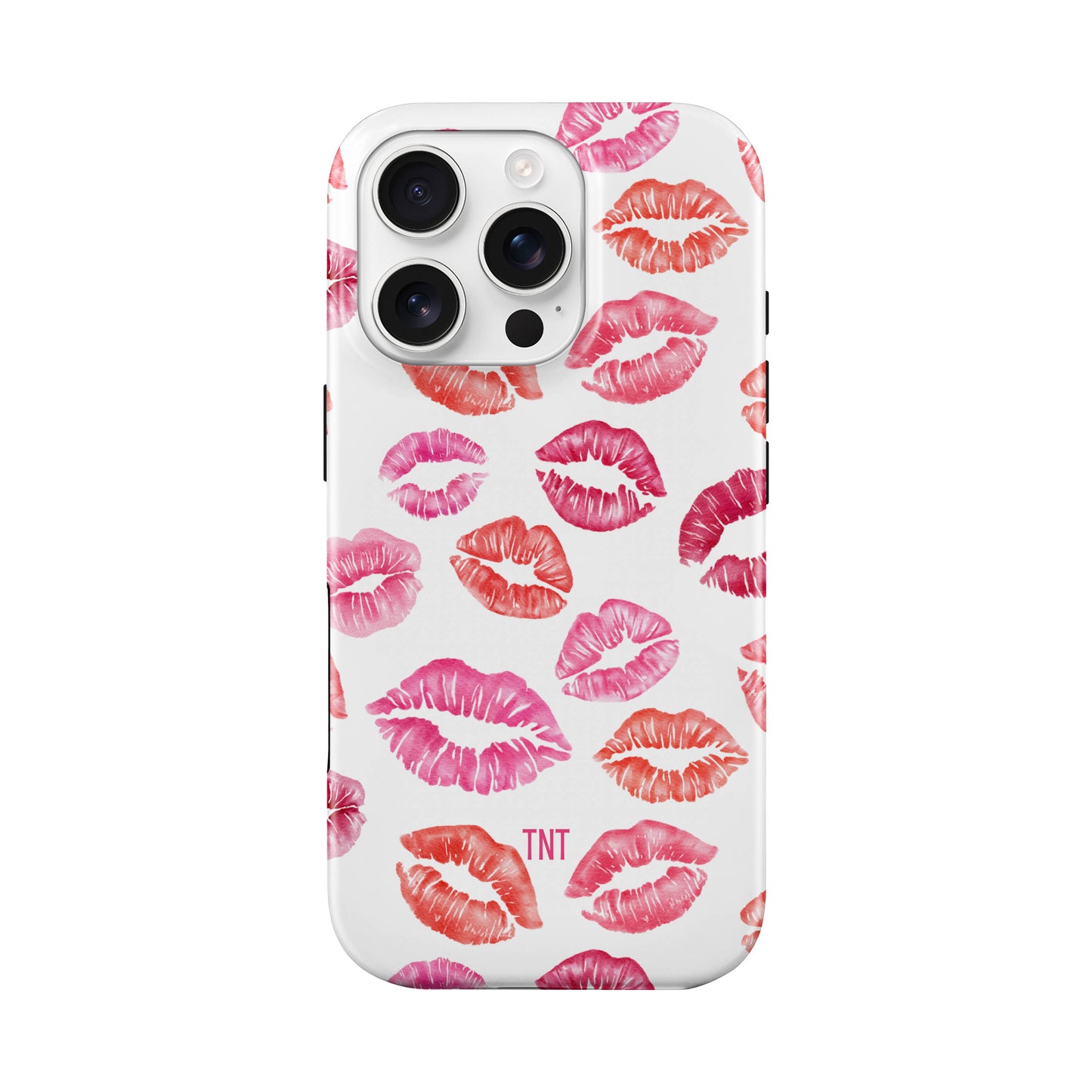 Pink Kisses Girly Tough Magnetic Phone Case