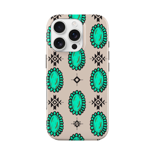Western Concho Turquoise Tough MagSafe Phone Case