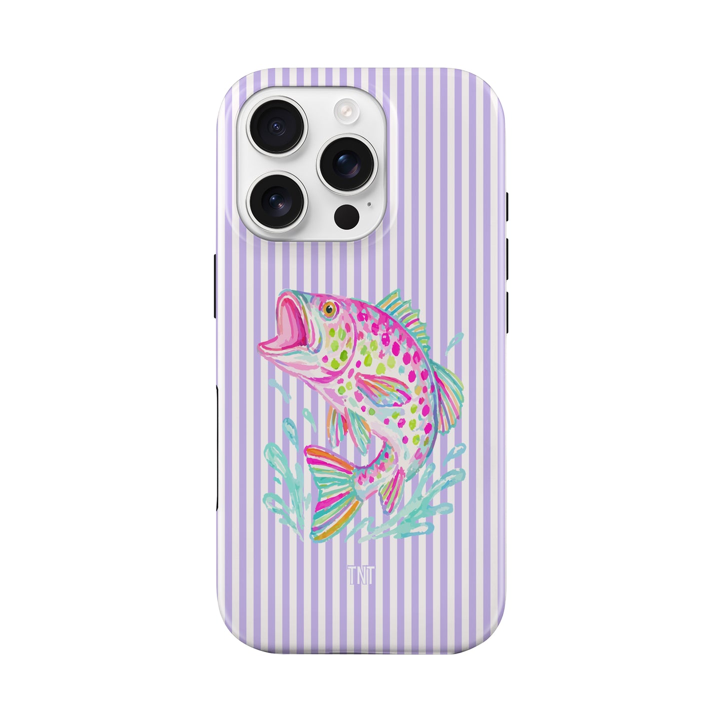 Purple Striped Bass Summer Tough MagSafe Phone Case