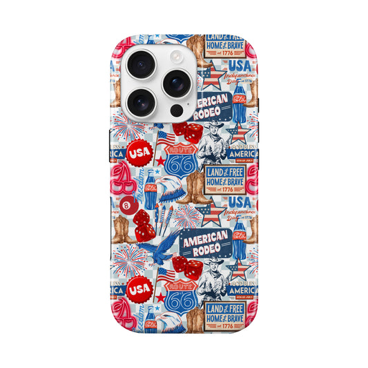 Patriotic Collage America July 4th Tough MagSafe Phone Case