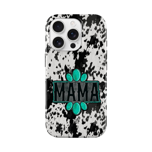 Mama Cowhide Western Turquoise Tough MagSafe Phone Case