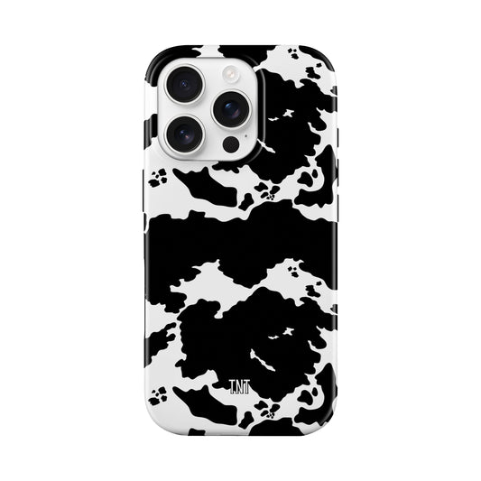 Wild Black Cowhide Tough MagSafe Phone Case