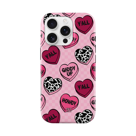 Western Candy Hearts Valentine Tough Magnetic Phone Case