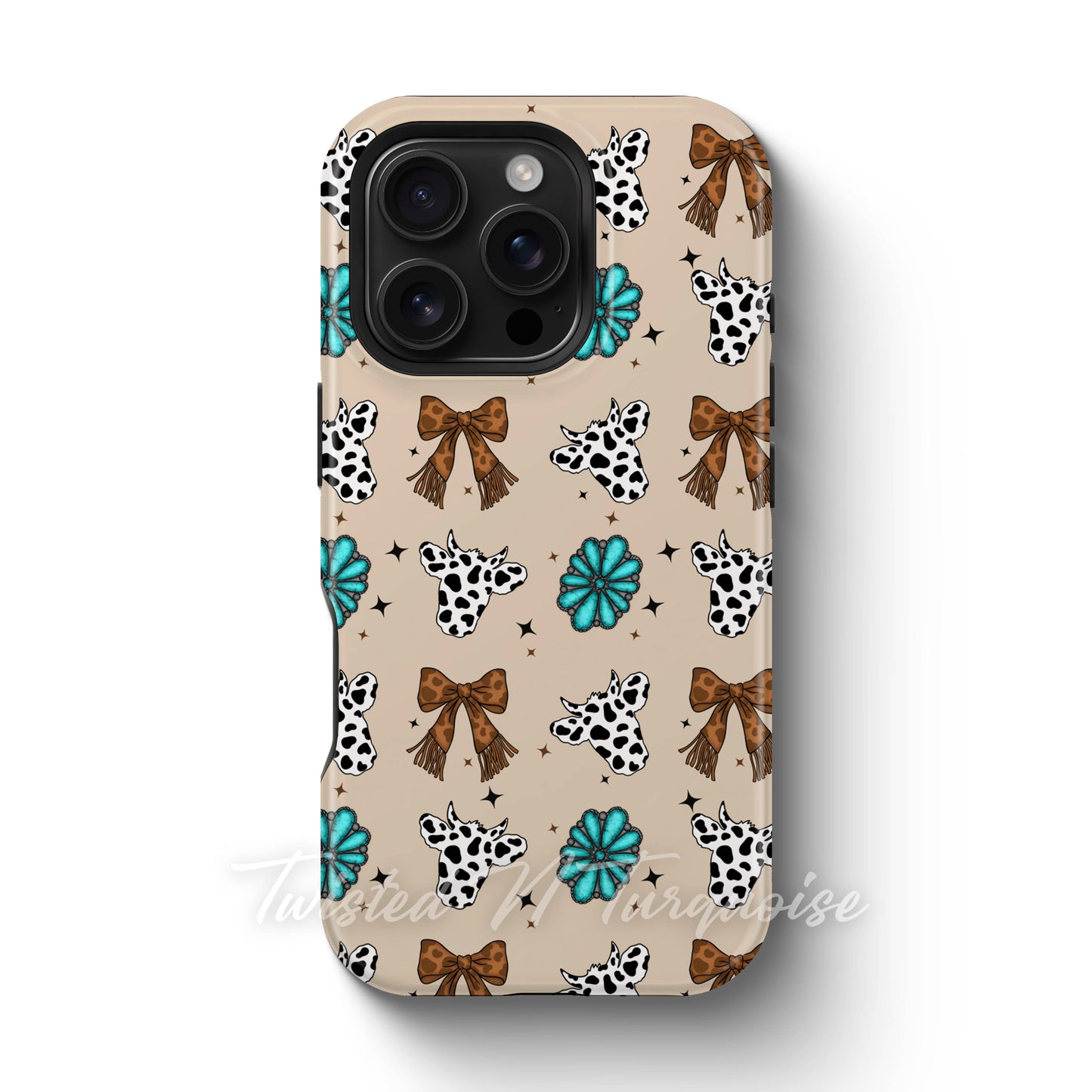 Cows and Bows Western Turquoise Tough Magnetic Phone Case