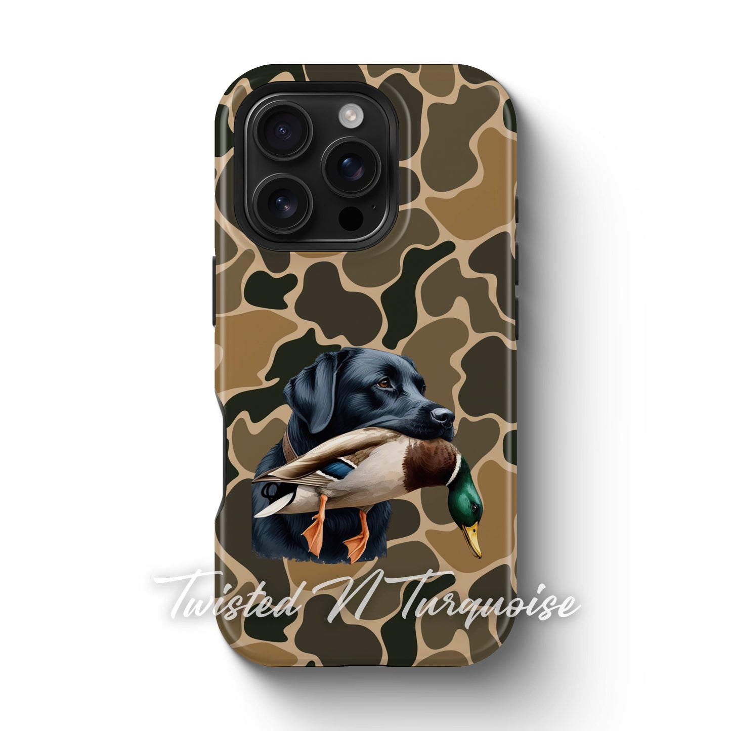 Black Lab Duck Camo Tough Phone Case