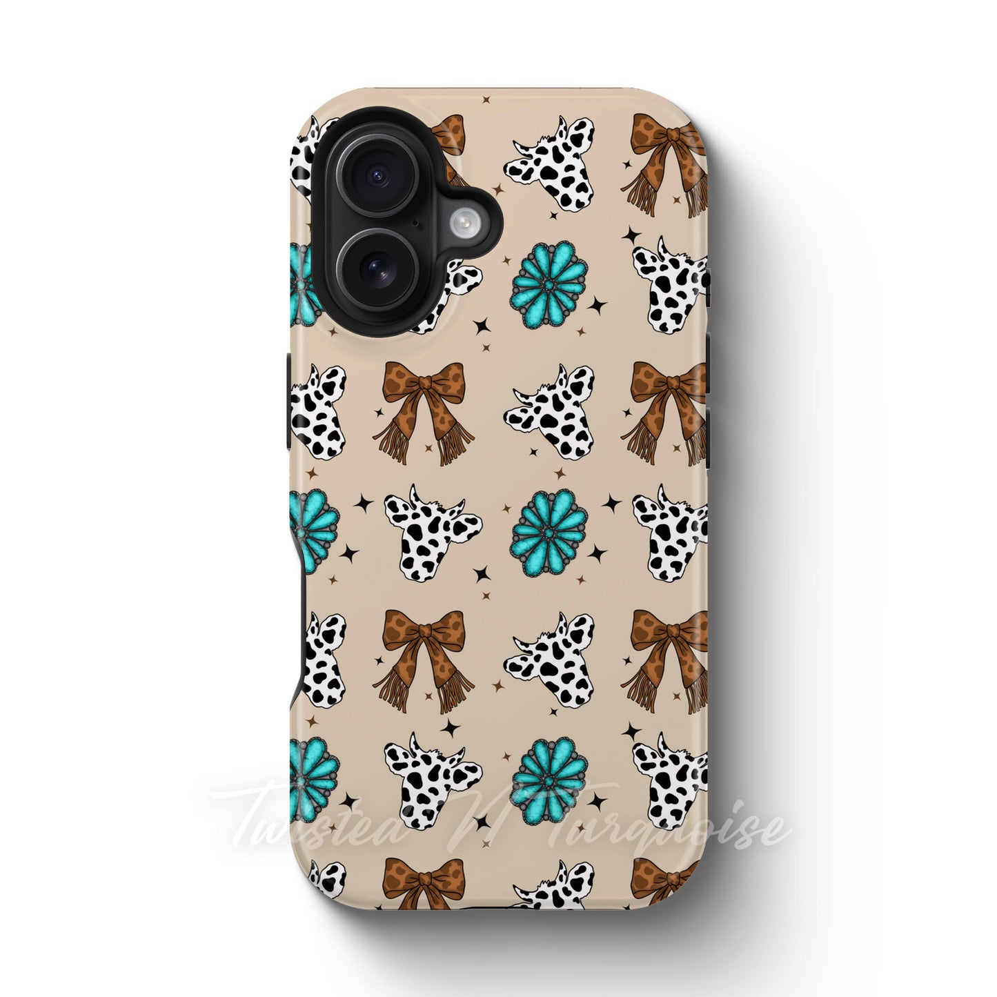 Cows and Bows Western Turquoise Tough Magnetic Phone Case
