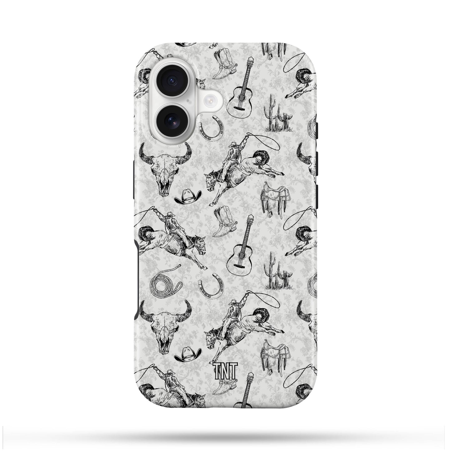 Cowboy Collage Black and White Tough Magnetic Phone Case