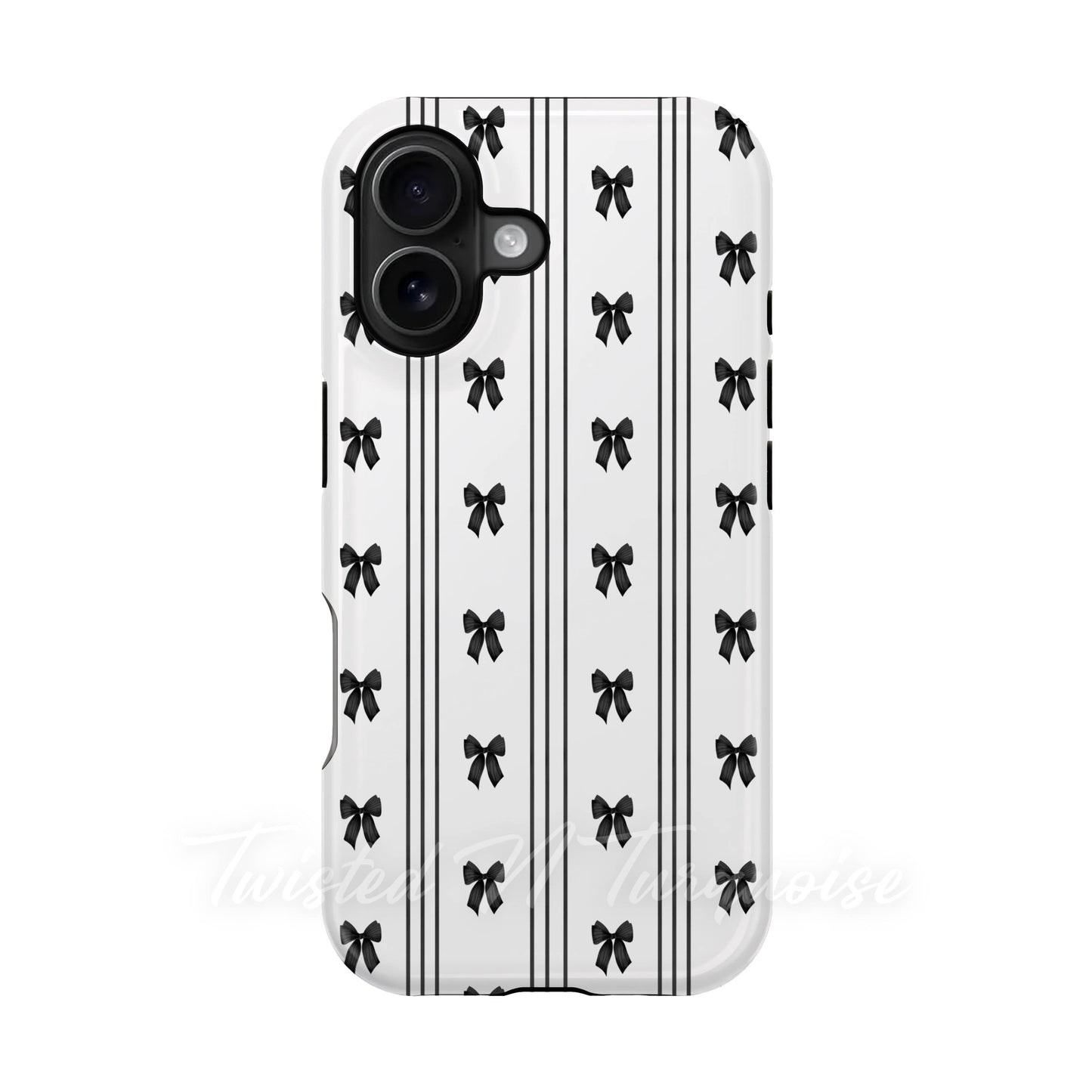 Black Stripes Bows MagSafe Phone Case