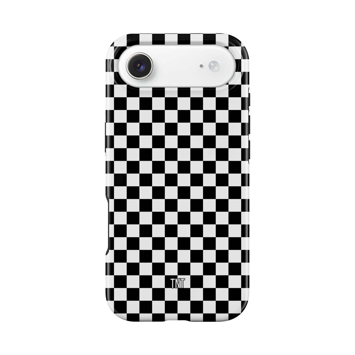 Black and White Checkered Trendy Tough Phone Case