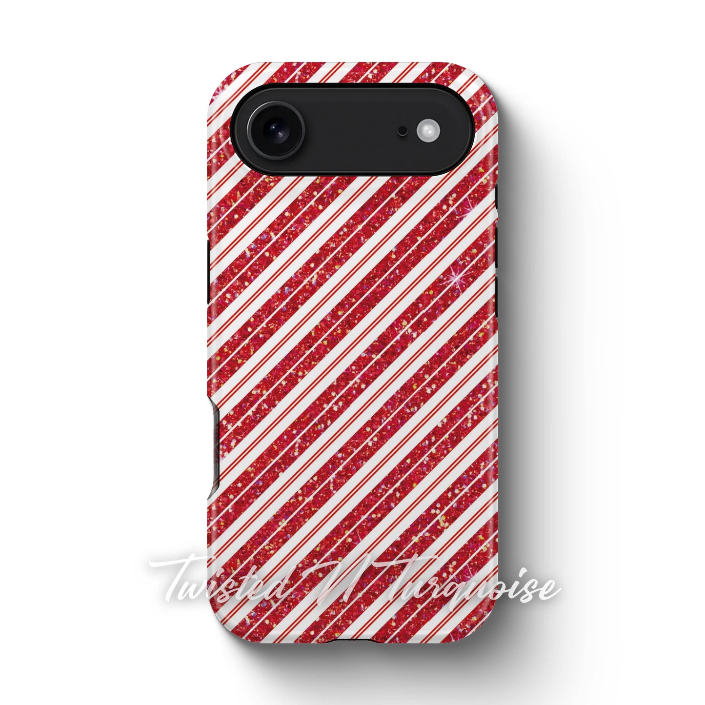 Candy Cane Glitter Tough Phone Case