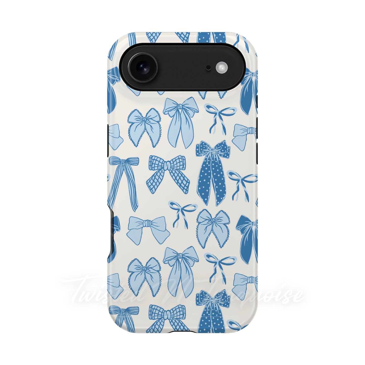 Winter Bows Blue Tough Magnetic Phone Case