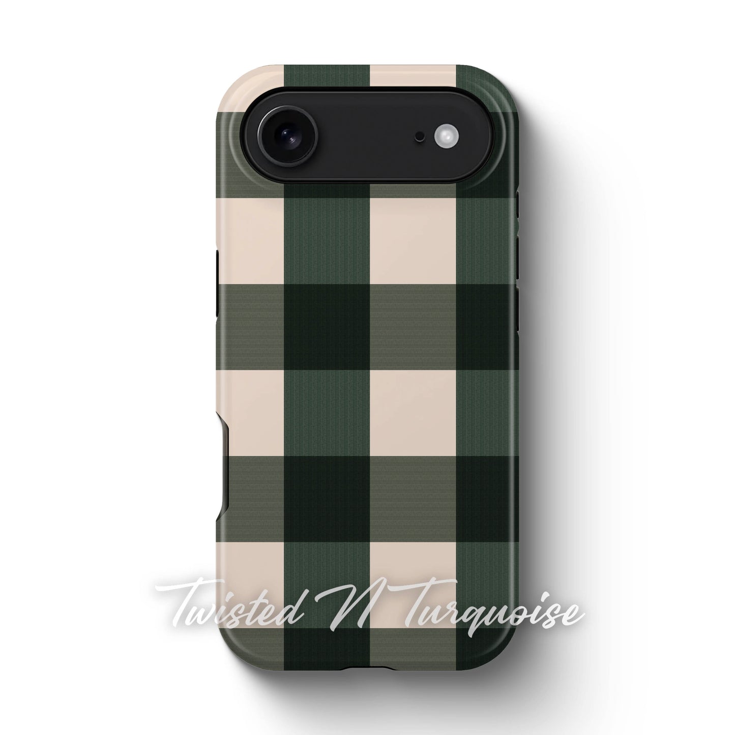 Green Plaid Magnetic Tough Phone Case