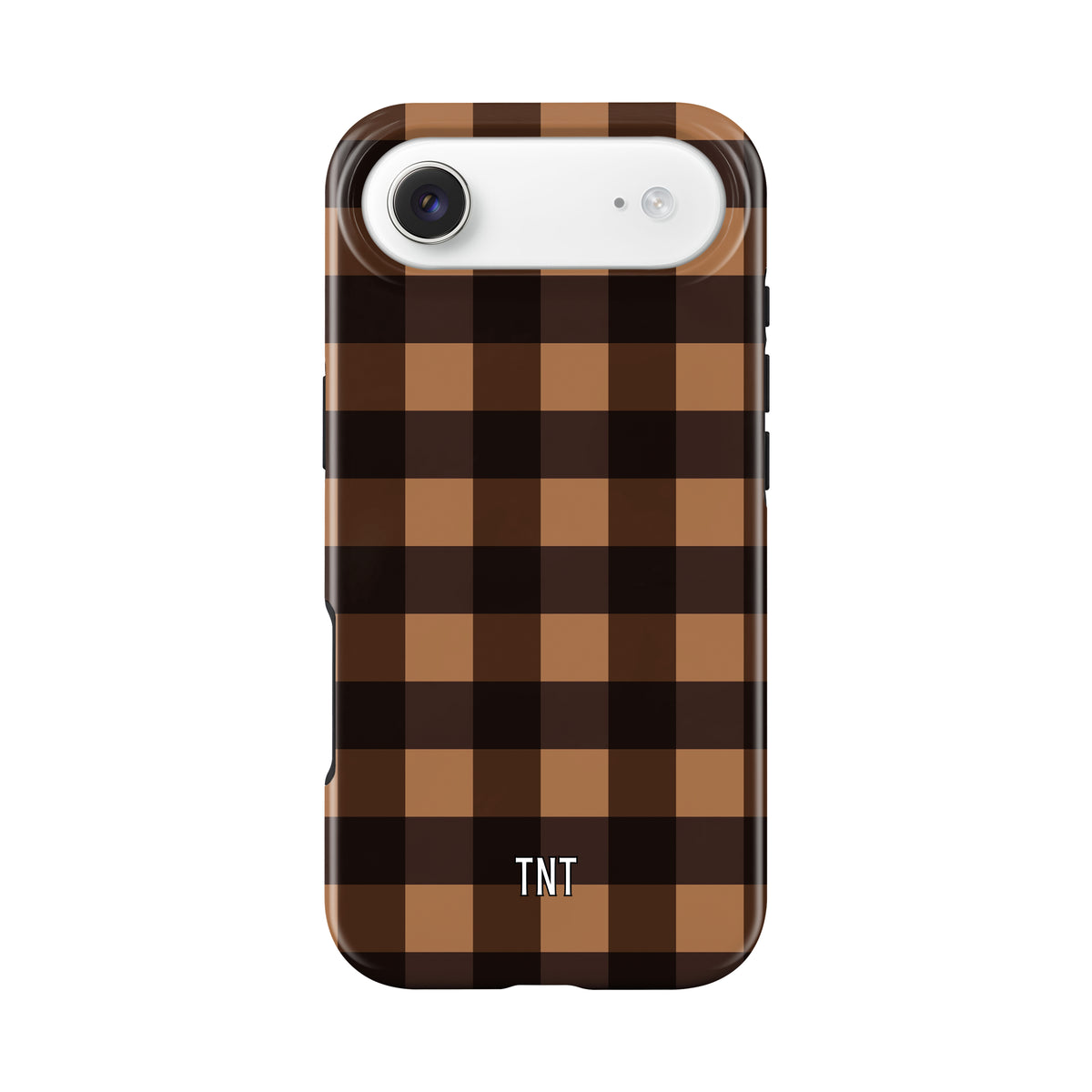 Brown Fall Gingham Tough MagSafe Phone Case