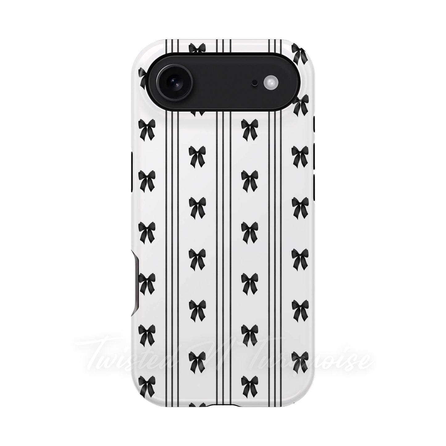 Black Stripes Bows MagSafe Phone Case