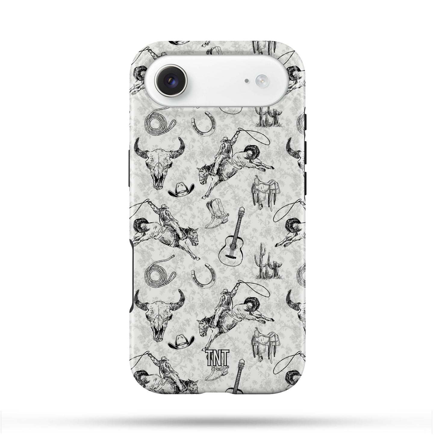 Cowboy Collage Black and White Tough Magnetic Phone Case
