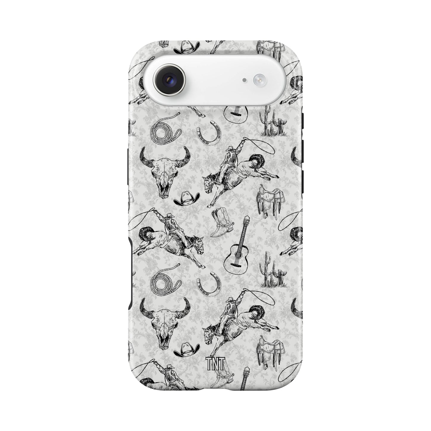 Cowboy Collage Black and White Tough Magnetic Phone Case