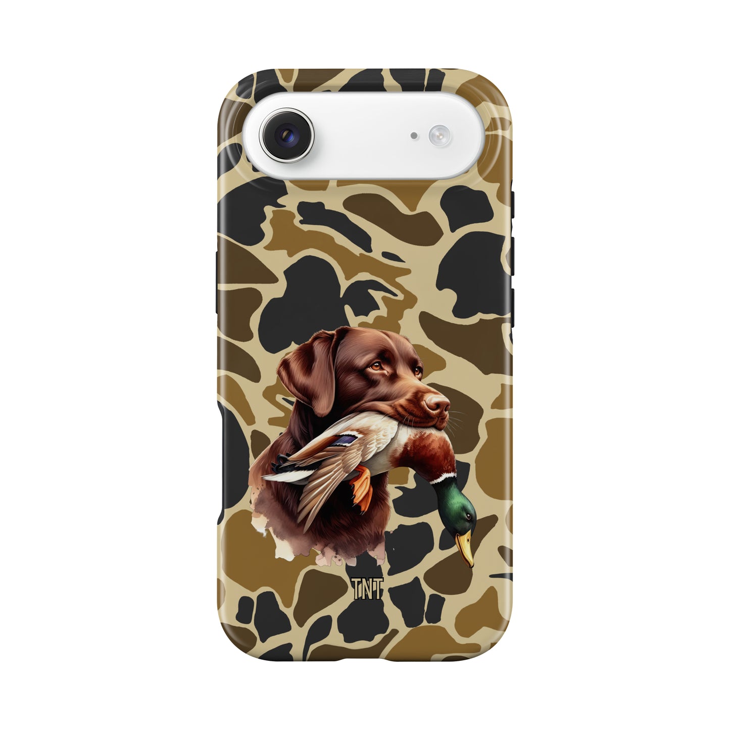 Brown Chocolate Lab Duck Camo Hunting Tough MagSafe Phone Case