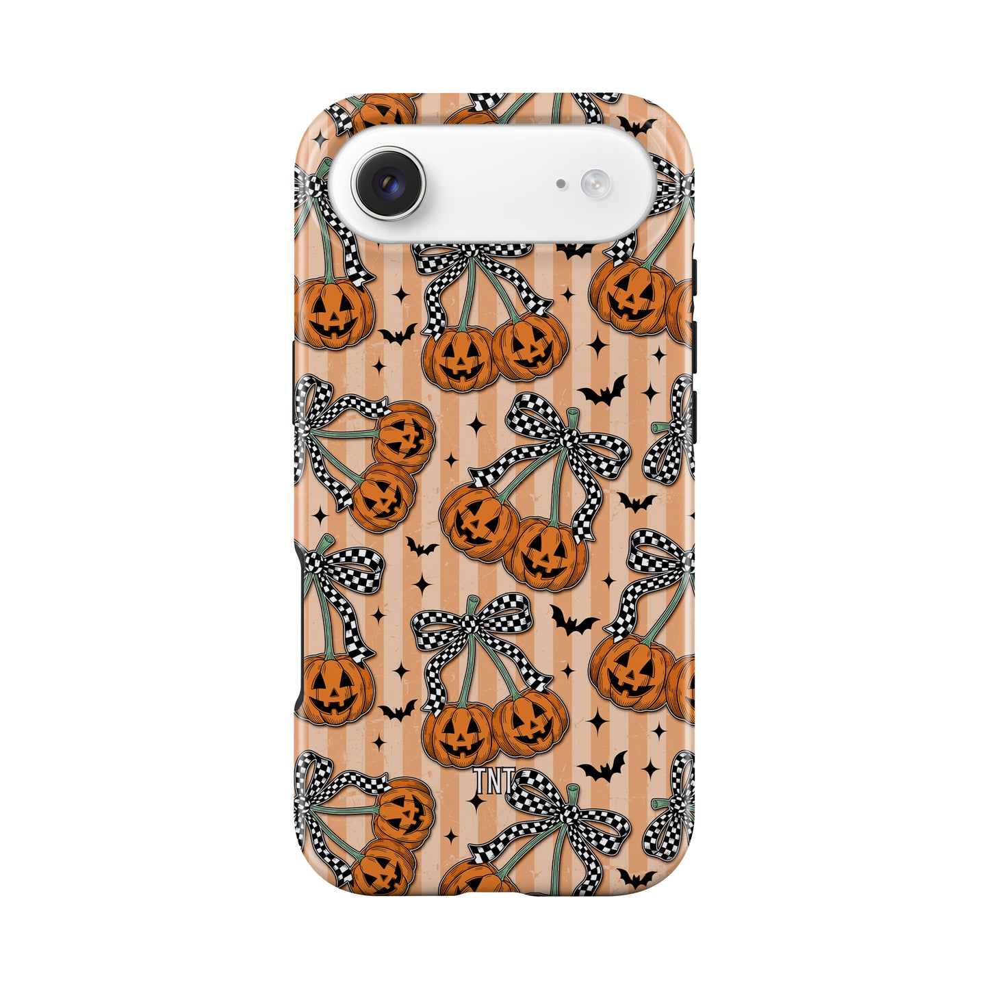 Pumpkin Checkered Cherries Halloween Tough Magnetic Mobile Phone Case