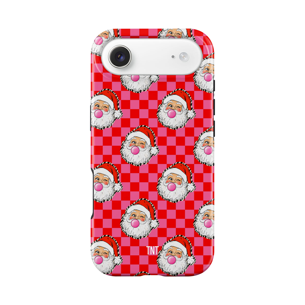 Checkered Zebra Santa Christmas Tough MagSafe Phone Case