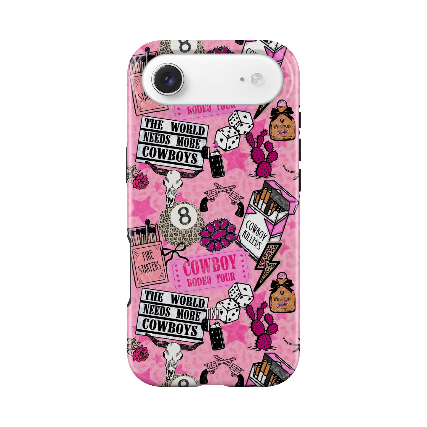 Pink Cowboy Collage Tough MagSafe Phone Case
