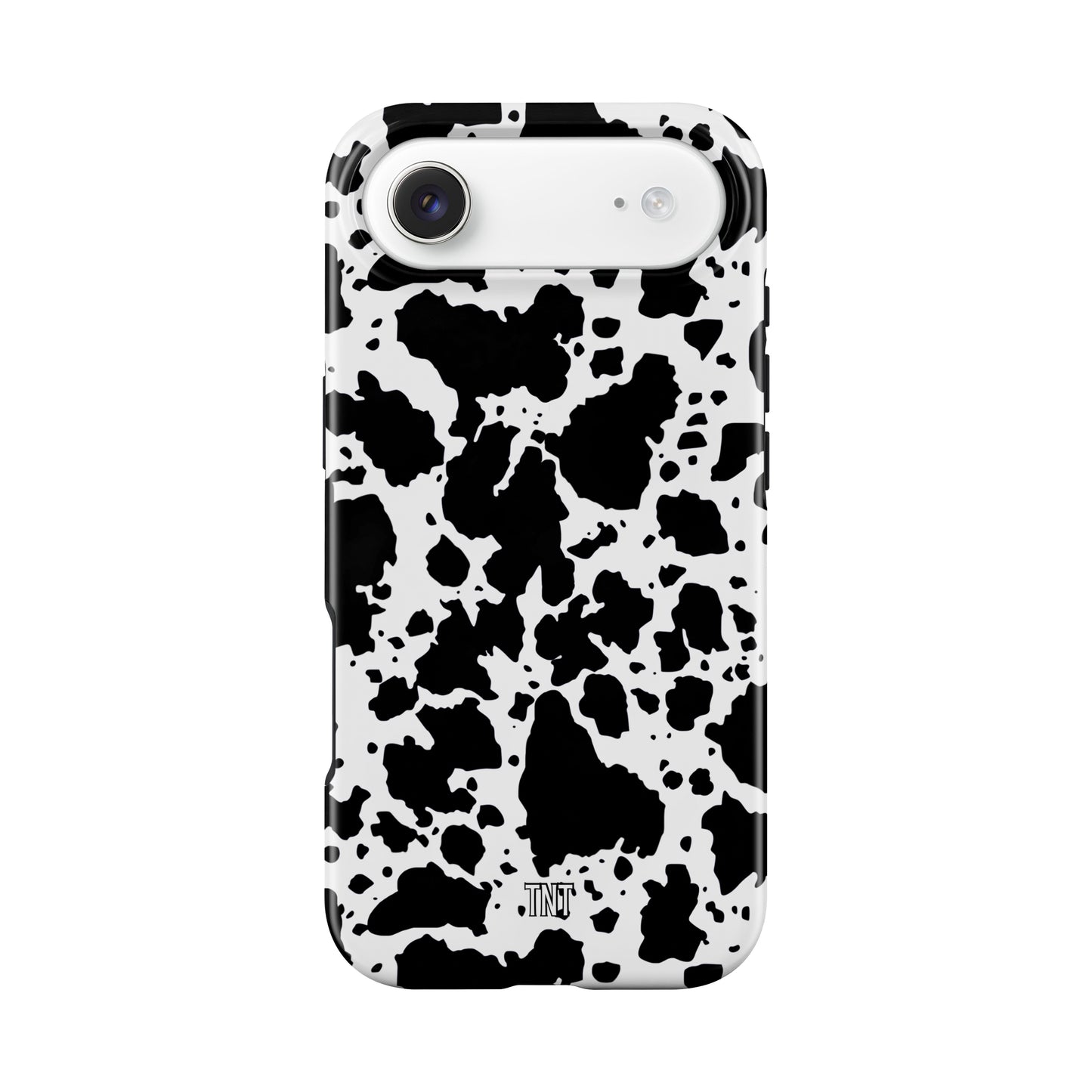 Black Cow Print Western Tough MagSafe Phone Case