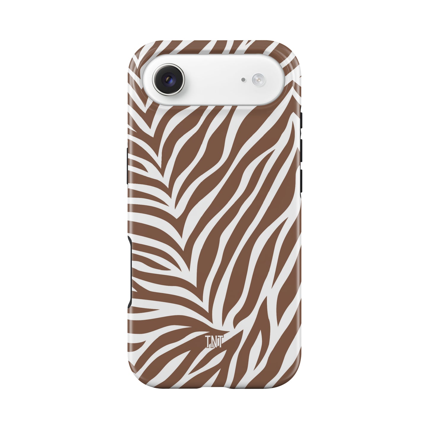 Brown Zebra Print Boho Tough Magsafe Phone Case