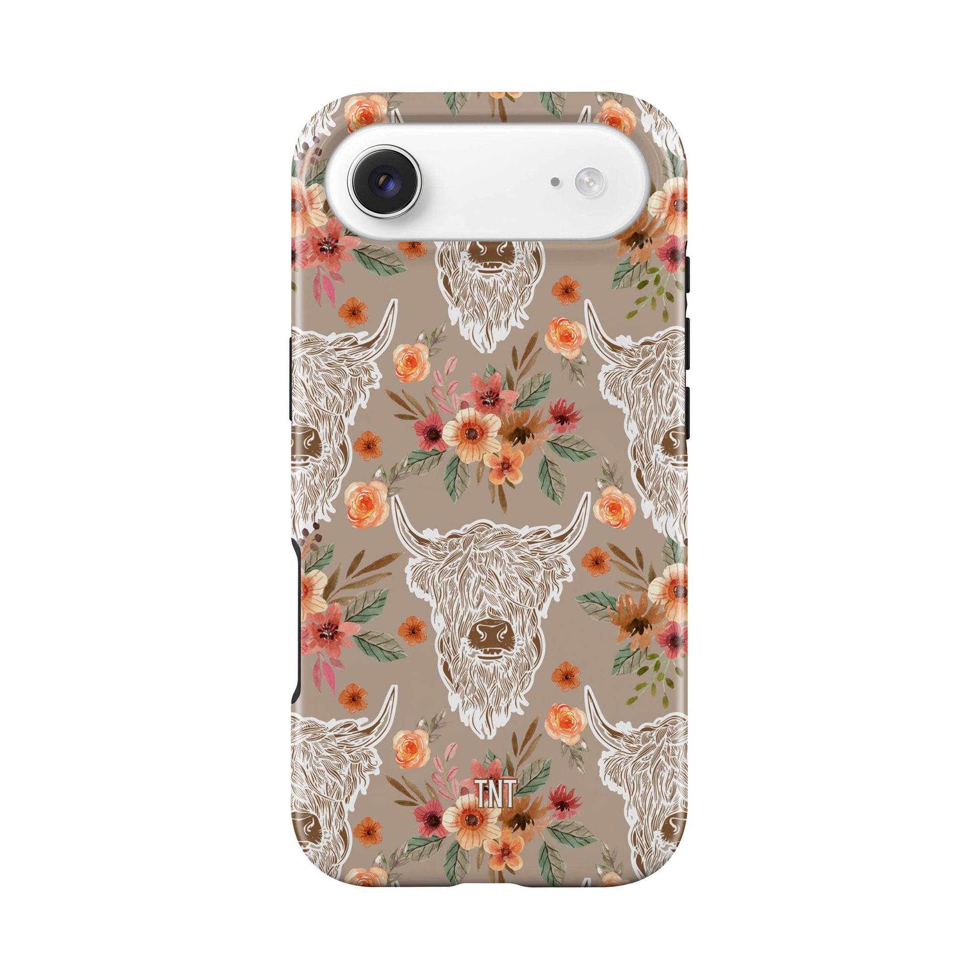 Neutral Boho Highland Cows Phone Case iPhone 16e / Shell only (You already have required foundation) Neutral Boho Highland Cows Phone Case iPhone 16e / Shell only (You already have required foundation)