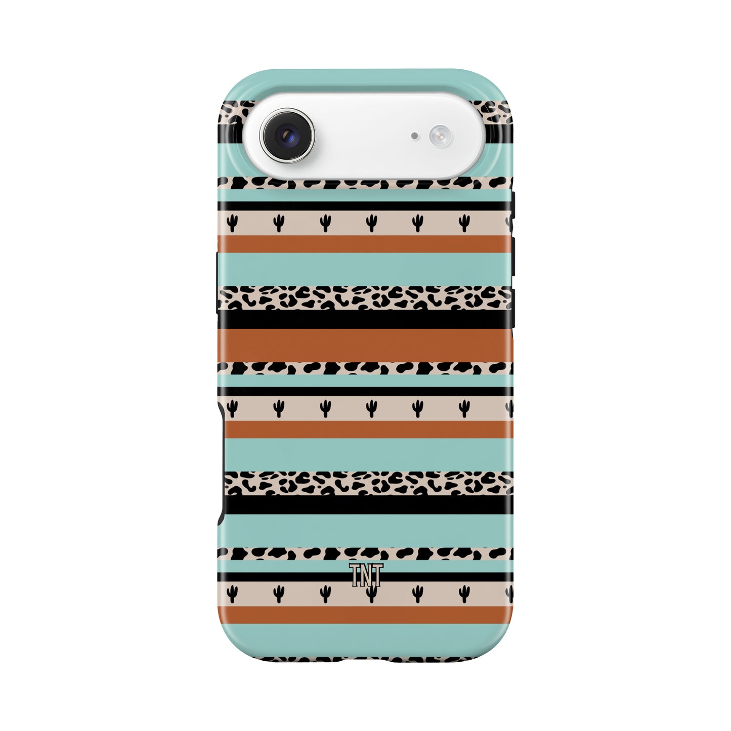 Cactus Leopard Stripes Western Boho Tough MagSafe Phone Case