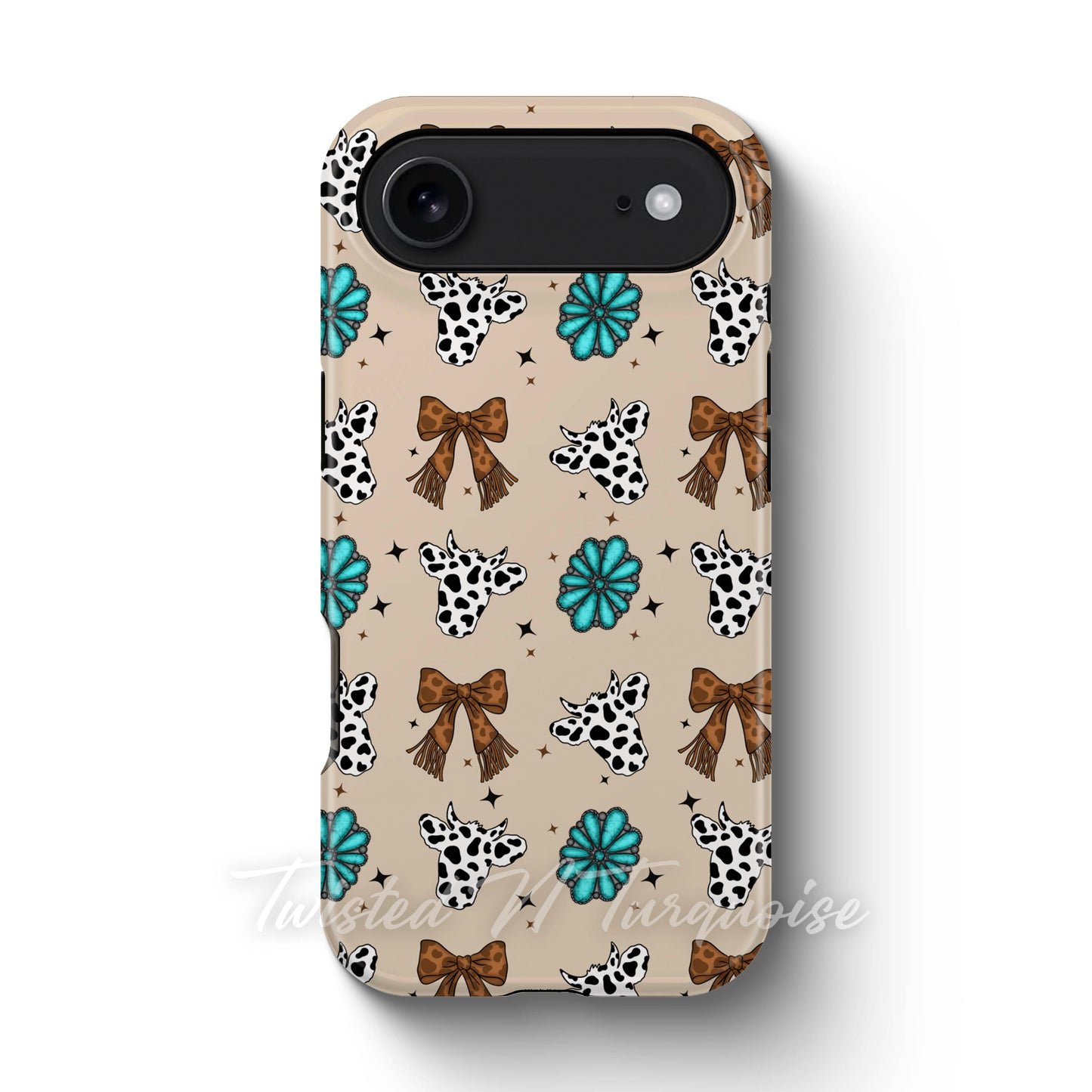 Cows and Bows Western Turquoise Tough Magnetic Phone Case