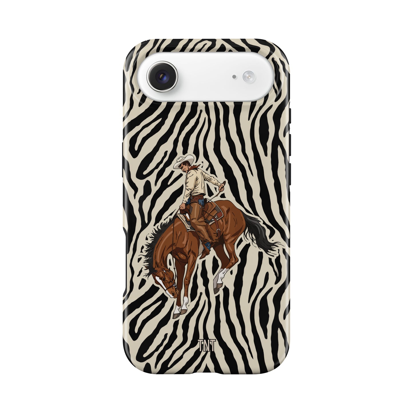 Zebra Bronc Rider Rodeo Western Tough MagSafe Phone Case