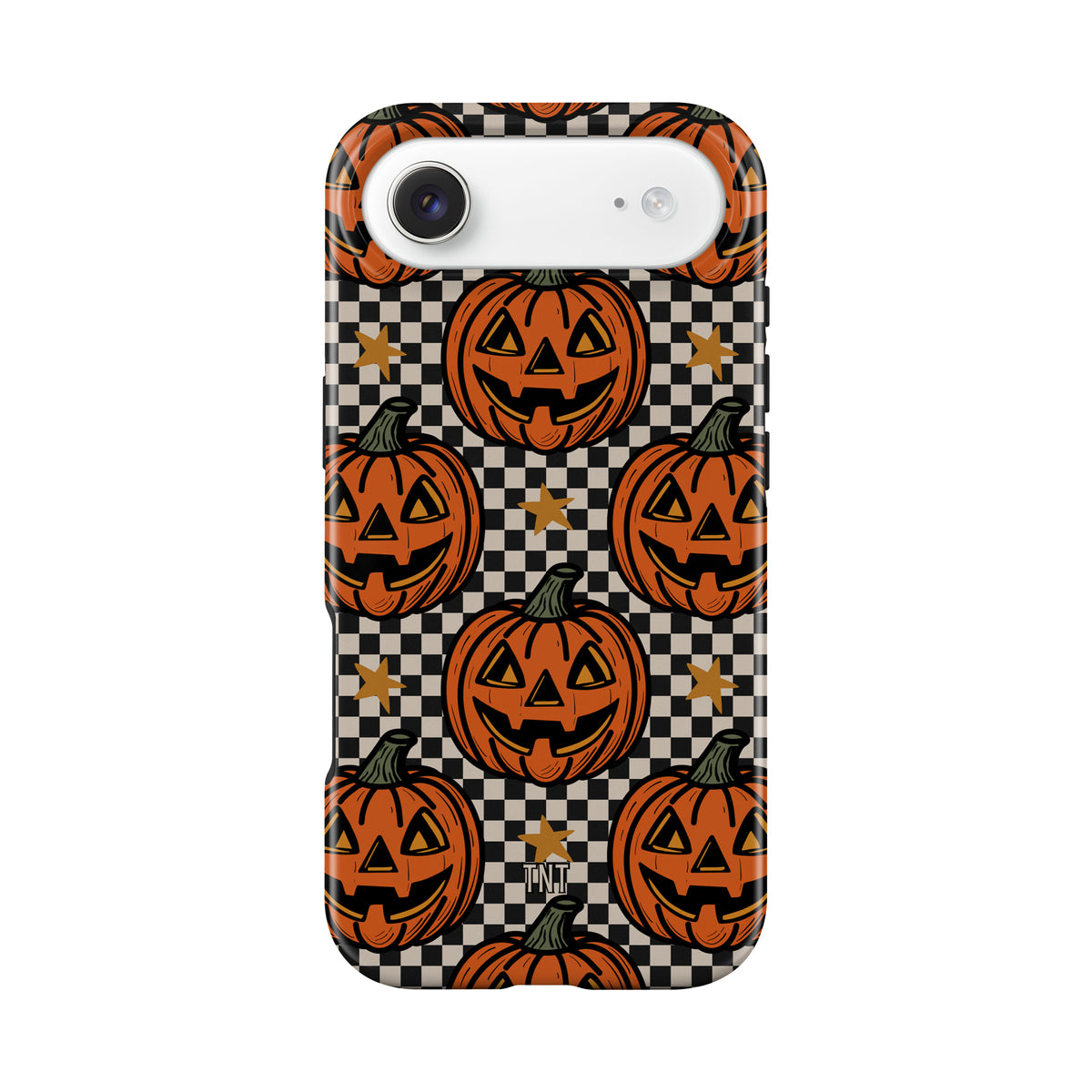 Vintage Jack-o’-lantern Pumpkin Checkered MagSafe Phone Case