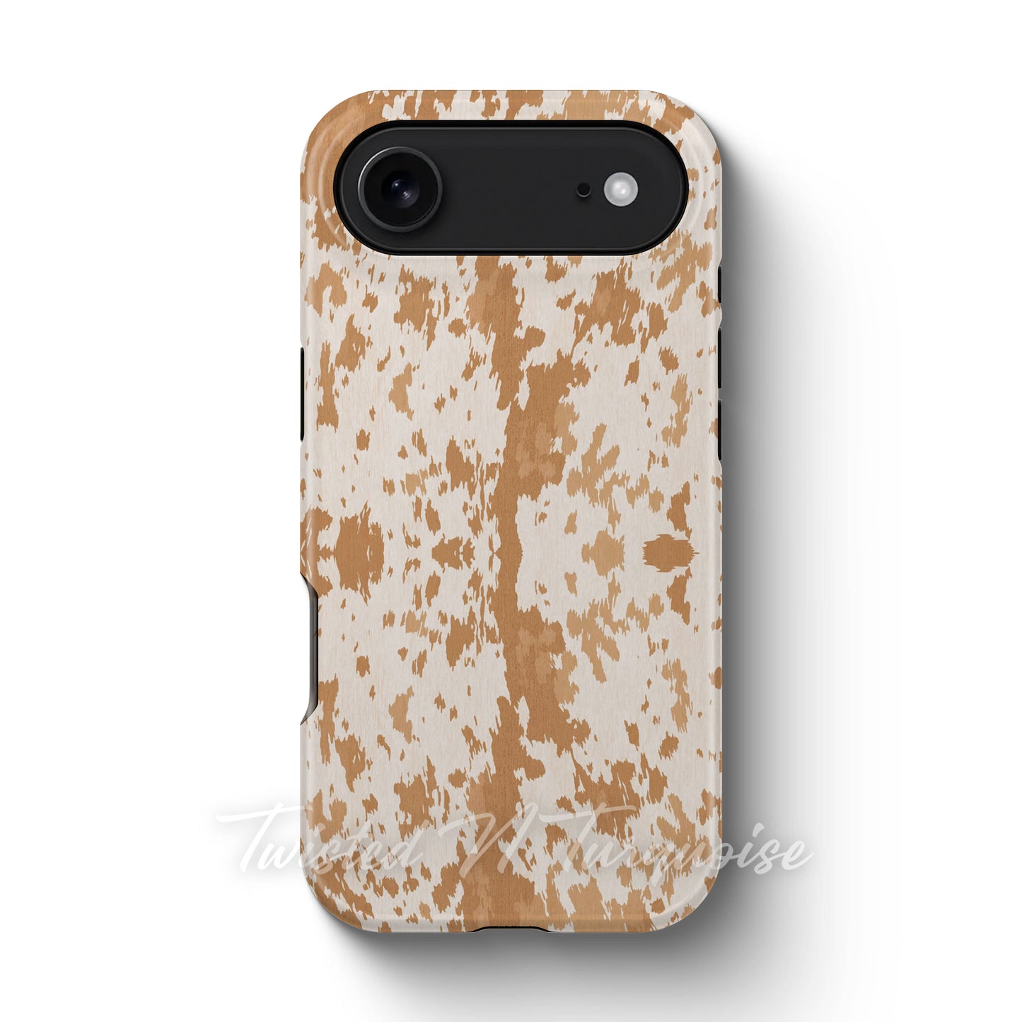 Light Brown Latte Cowhide Tough Magnetic Phone Case