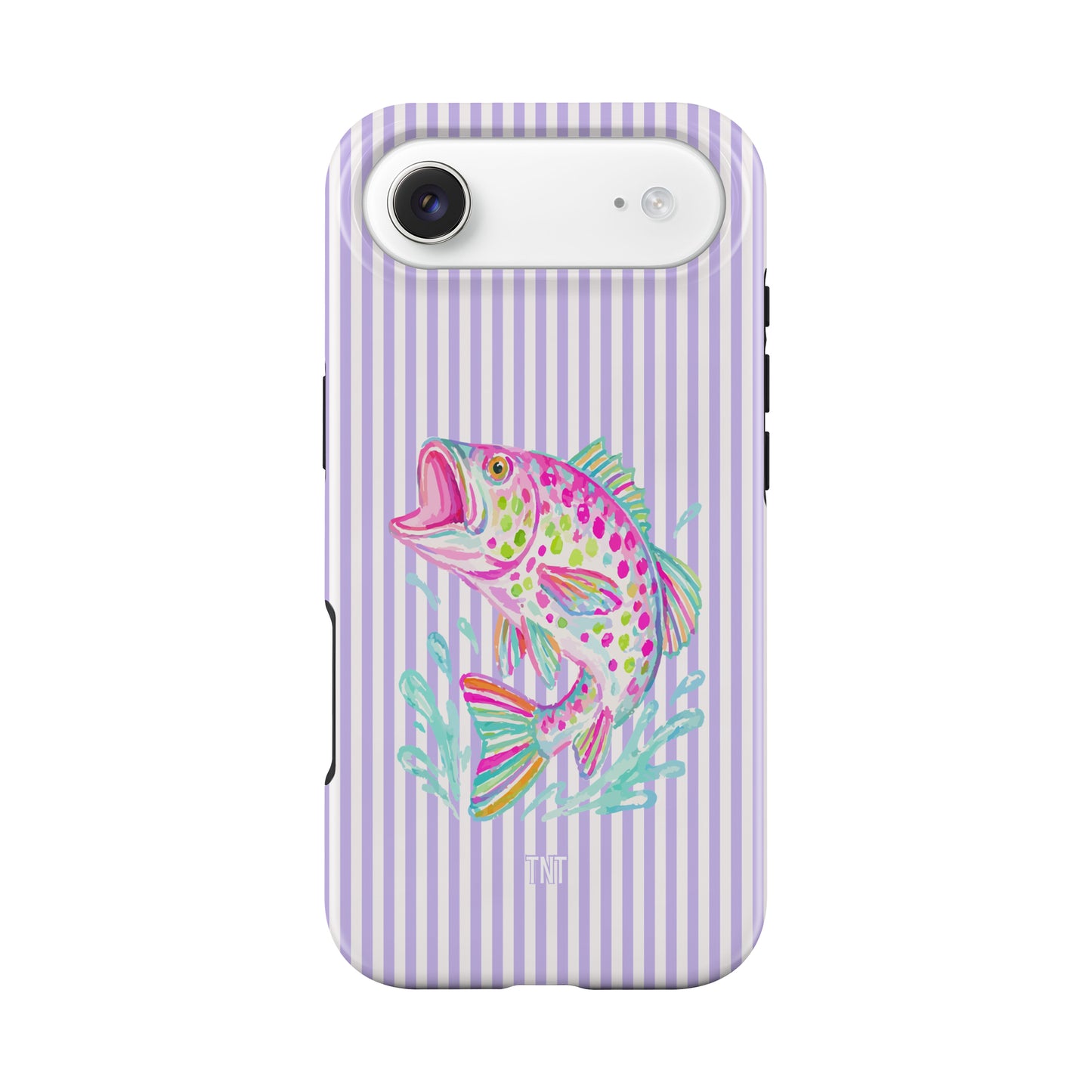 Purple Striped Bass Summer Tough MagSafe Phone Case