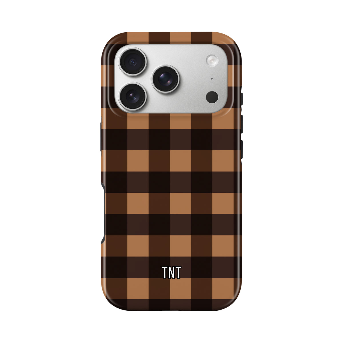 Brown Fall Gingham Tough MagSafe Phone Case