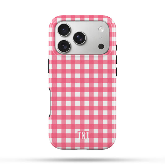 Pink Summer Gingham Tough MagSafe Phone Case
