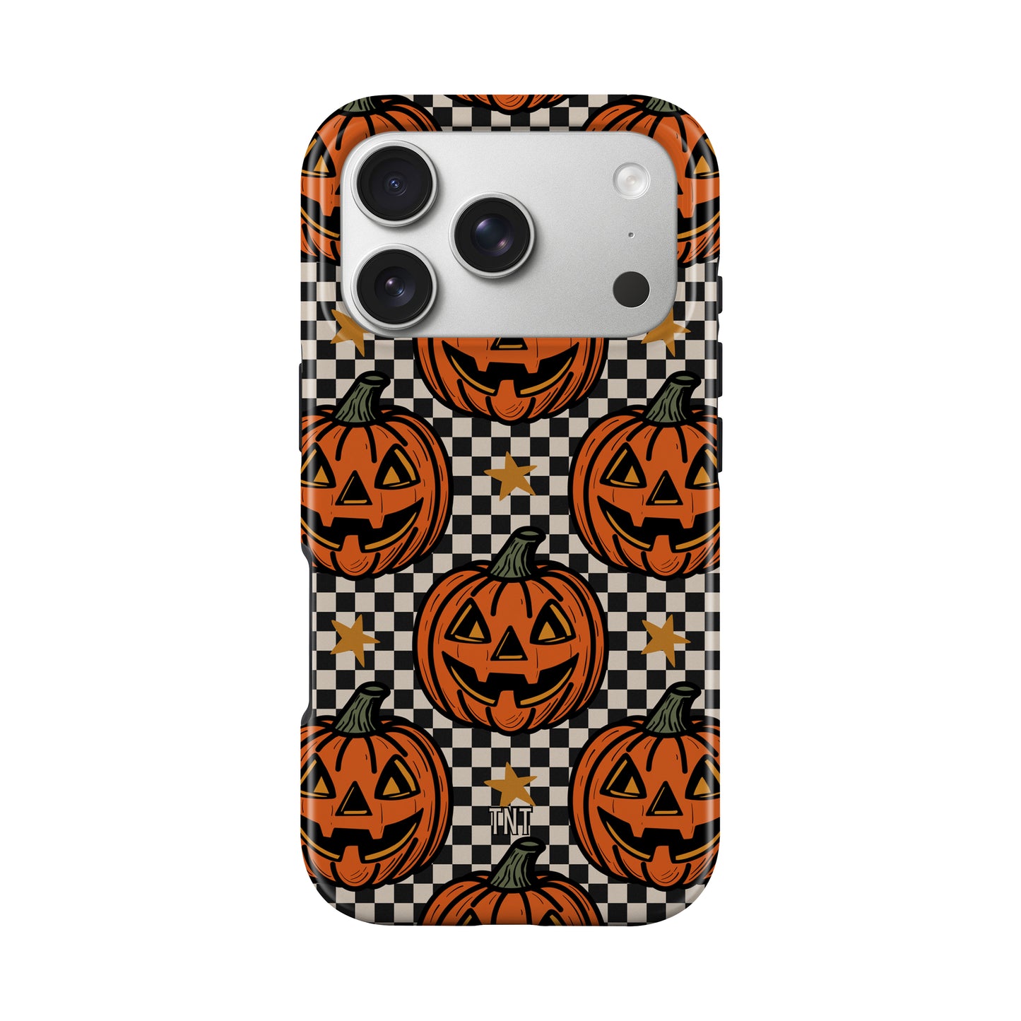 Vintage Jack-o’-lantern Pumpkin Checkered MagSafe Phone Case