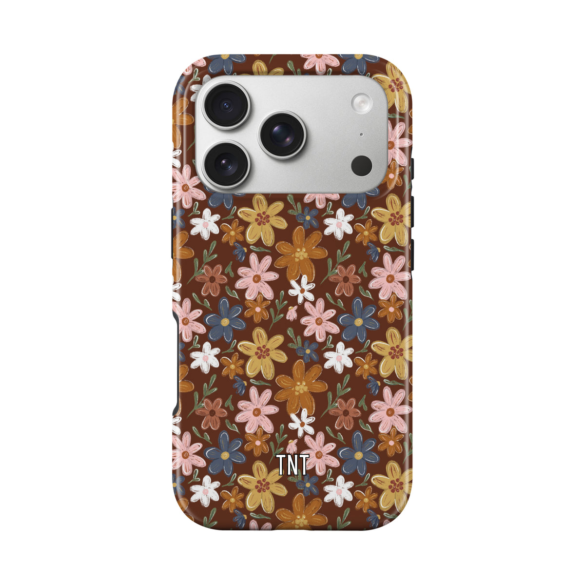 Brown Fall Florals Tough MagSafe Phone Case