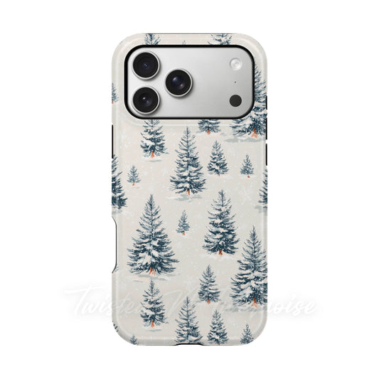 Winter Wonderland Snowy Pine Tough Magnetic Phone Case