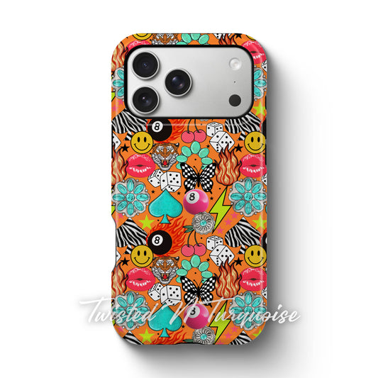 Preppy and Punchy Collage Tough Phone Case