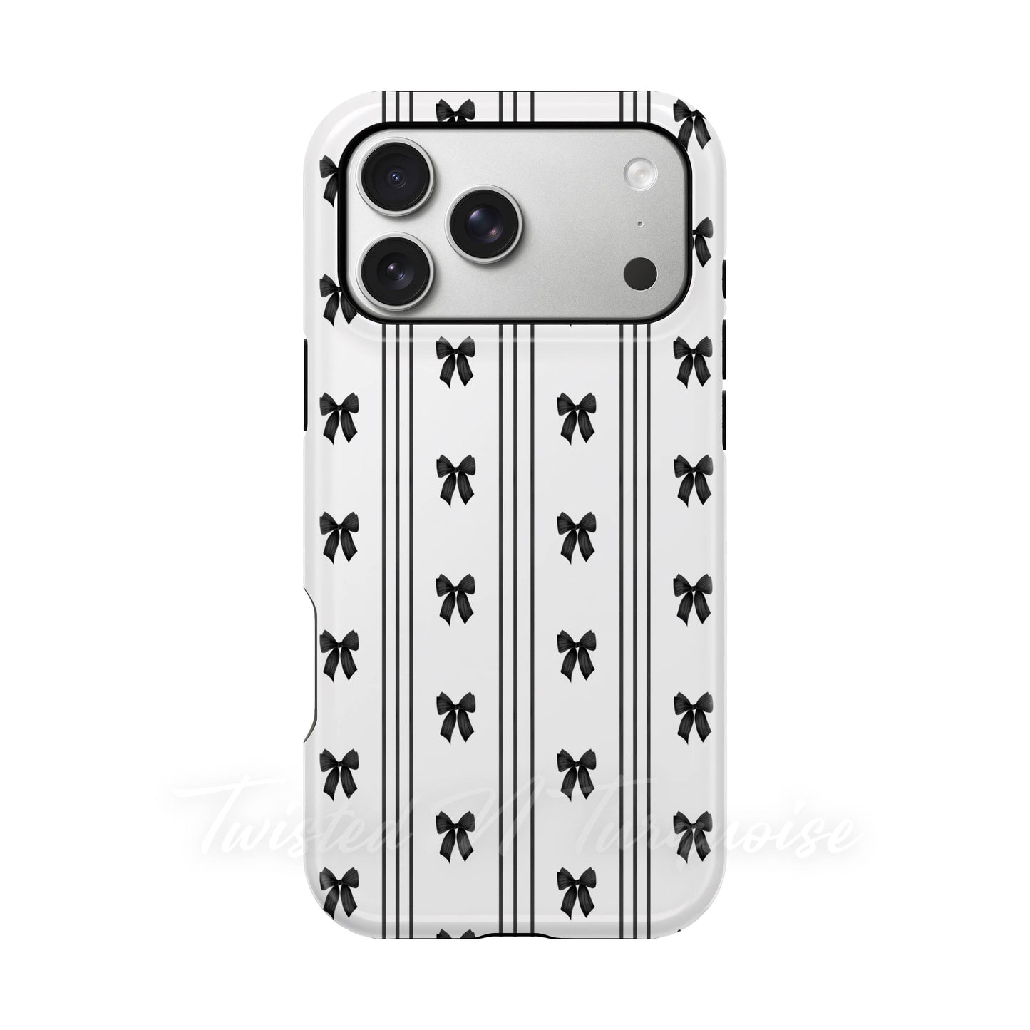 Black Stripes Bows MagSafe Phone Case