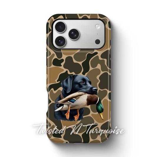 Black Lab Duck Camo Tough Phone Case