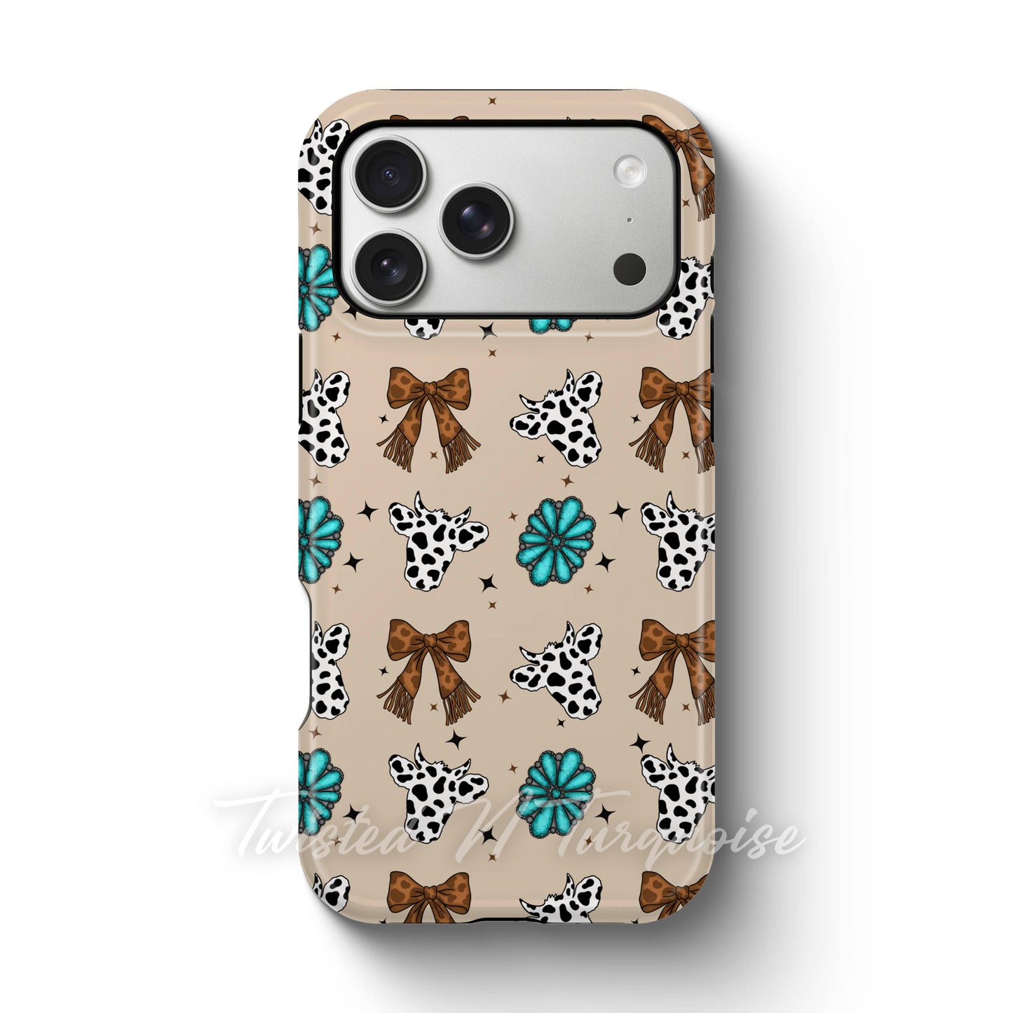 Cows and Bows Western Turquoise Tough Magnetic Phone Case