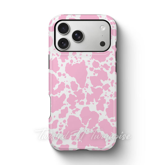 Pink Cowprint Valentine Tough Magnetic Phone Case