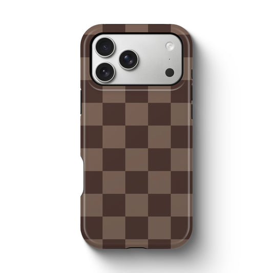 Fall Brown Checkered Tough Magnetic Mobile Phone Case