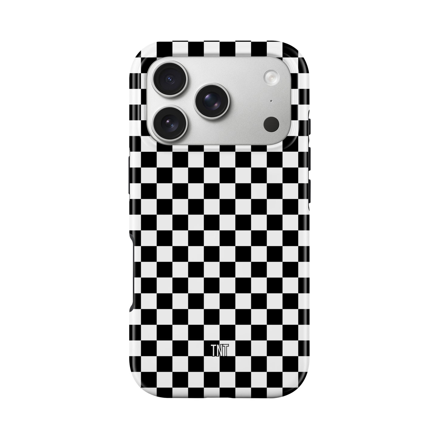 Black and White Checkered Trendy Tough Phone Case