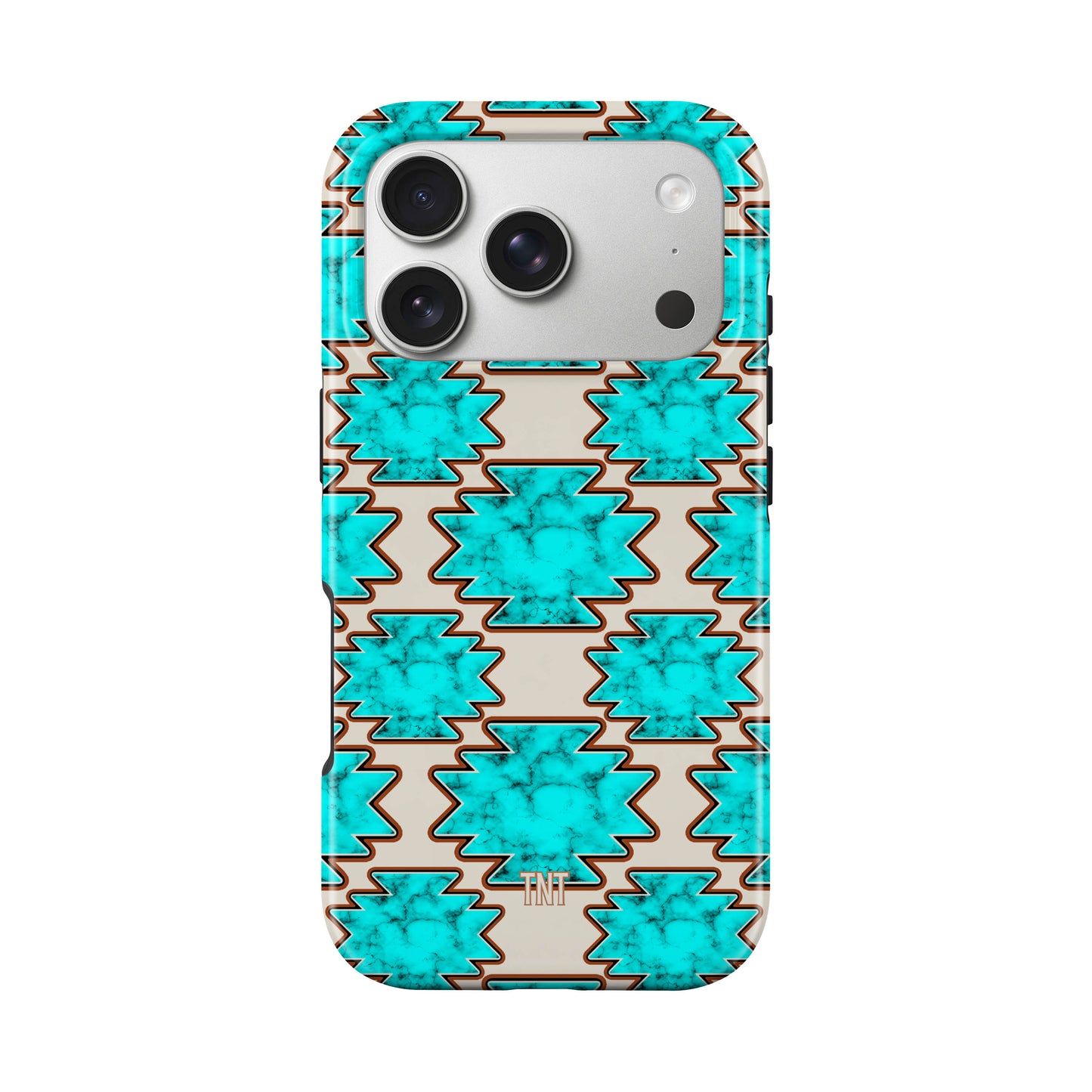 Turquoise Marble Aztec Western Tough Magnetic Mobile Phone Case