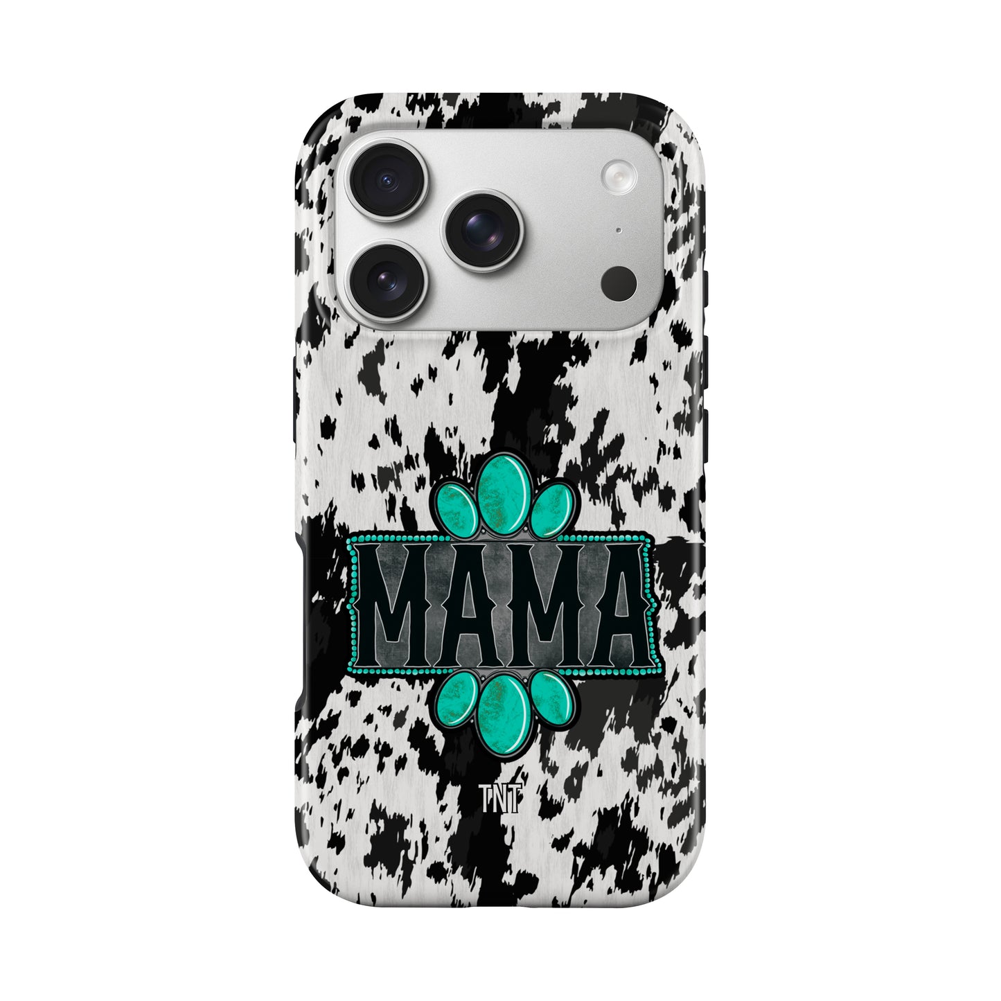 Mama Cowhide Western Turquoise Tough MagSafe Phone Case