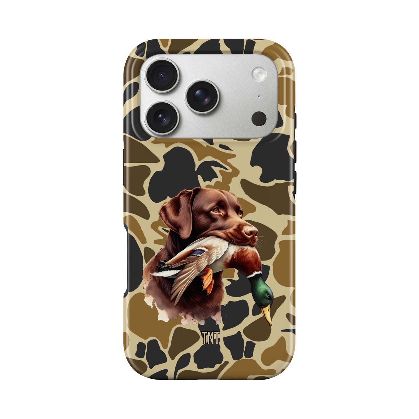Brown Chocolate Lab Duck Camo Hunting Tough MagSafe Phone Case