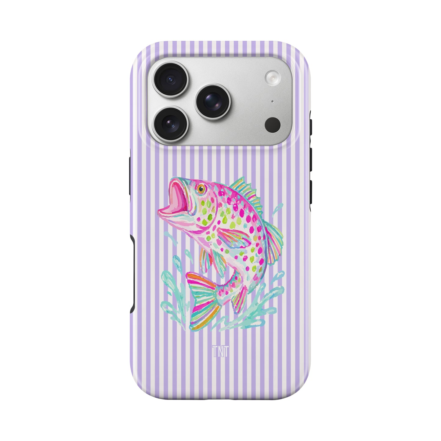 Purple Striped Bass Summer Tough MagSafe Phone Case